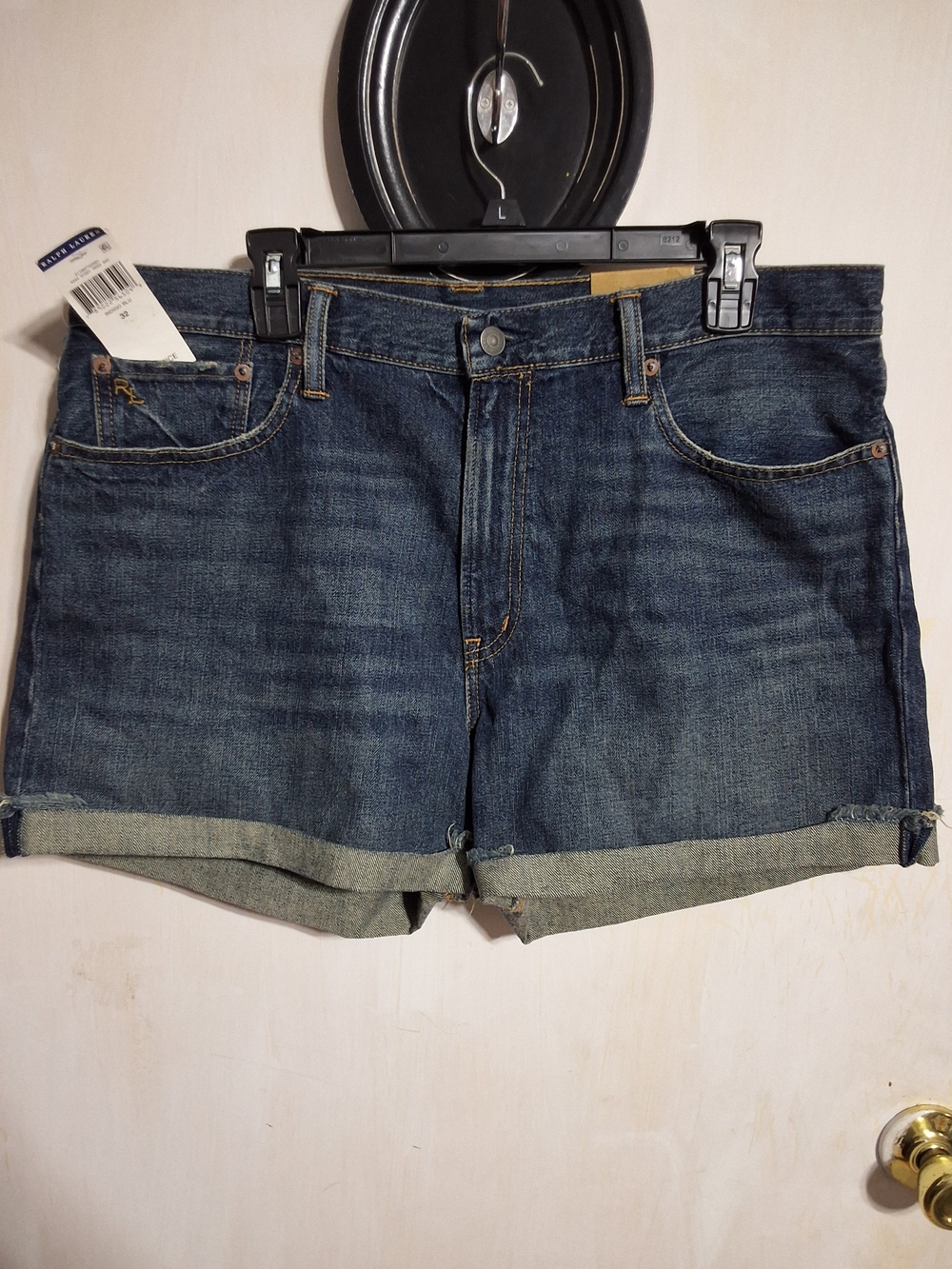 Polo by Ralph Lauren Dark Blue Denim Cuffed Shorts